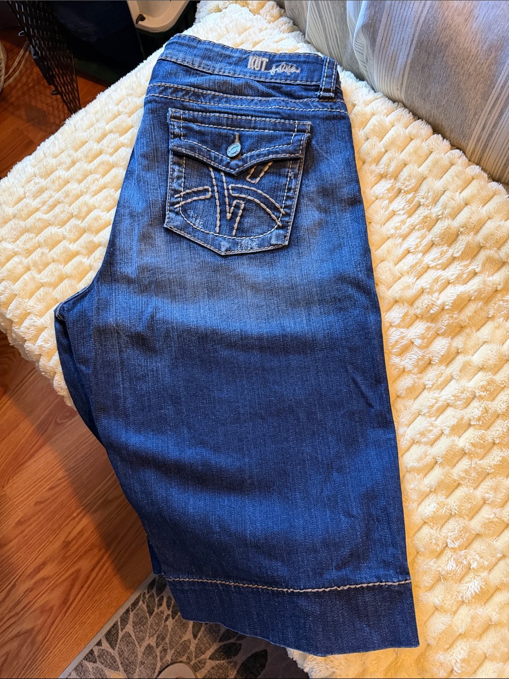 Kut from the Kloth Dark Blue Embroidered Back Pocket Jeans